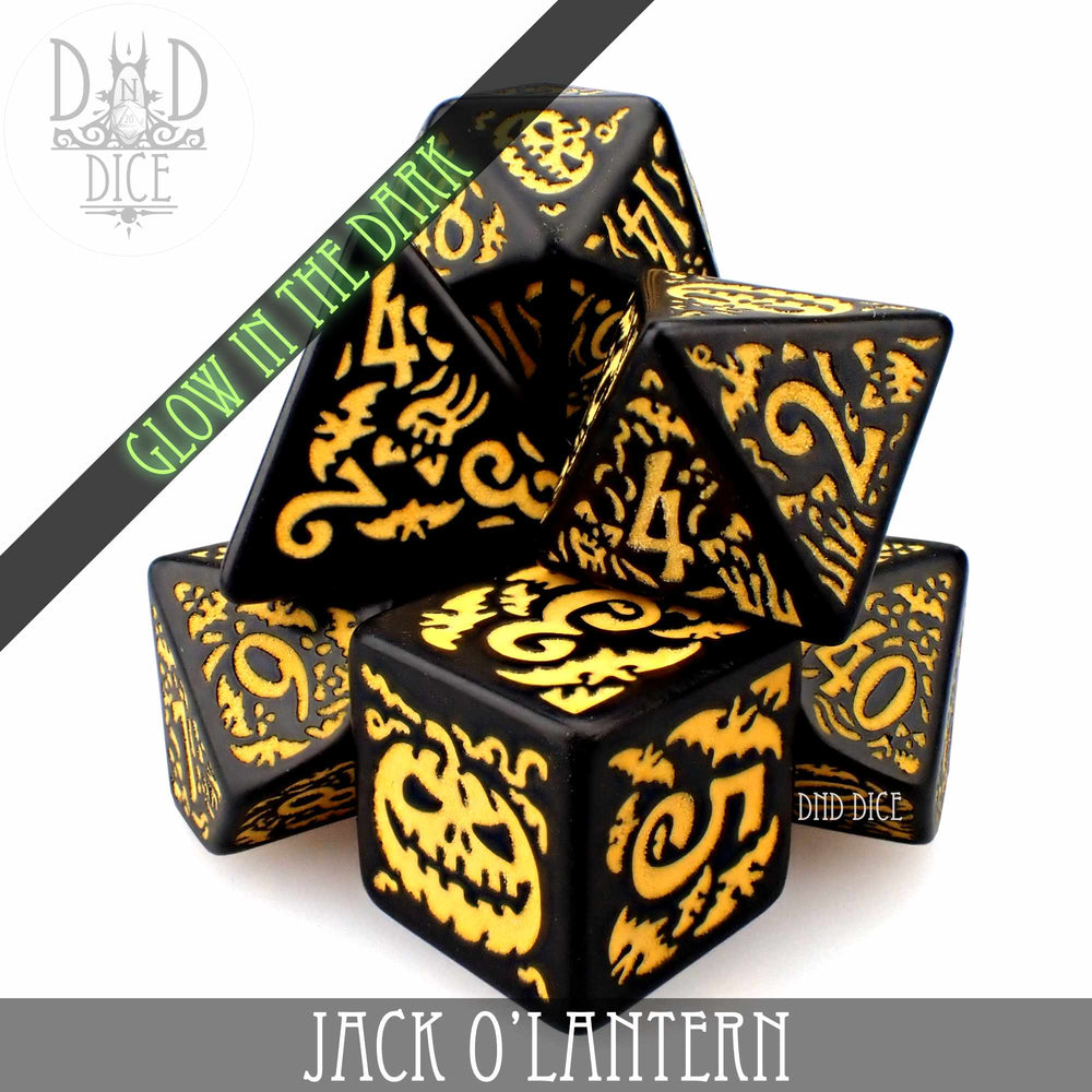 Jack O’Lantern Glow in the Dark Dice Set (Online Order Only)