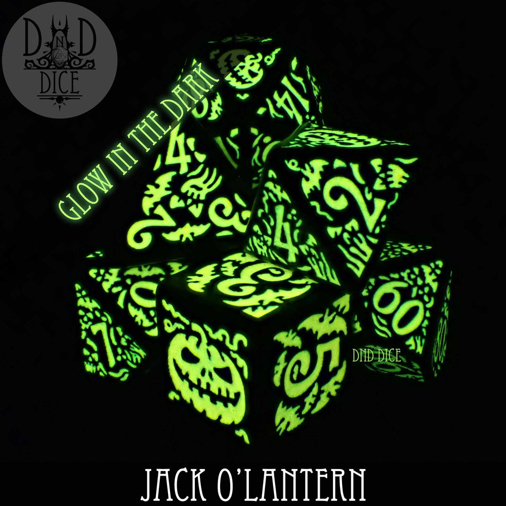 Jack O’Lantern Glow in the Dark Dice Set (Online Order Only)