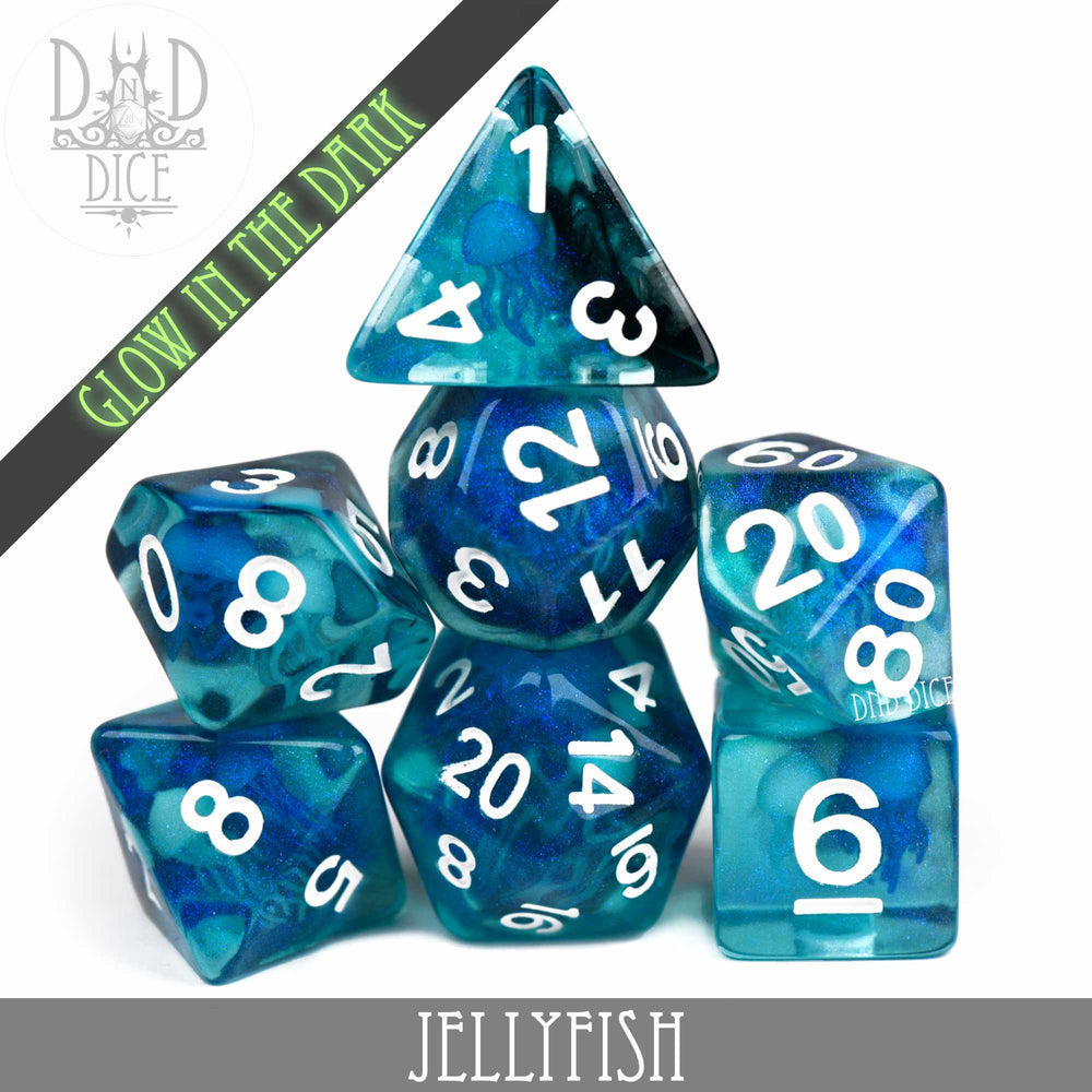 Jellyfish Glow in the Dark Dice Set (Online Order Only)