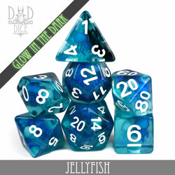 Jellyfish Glow in the Dark Dice Set (Online Order Only)