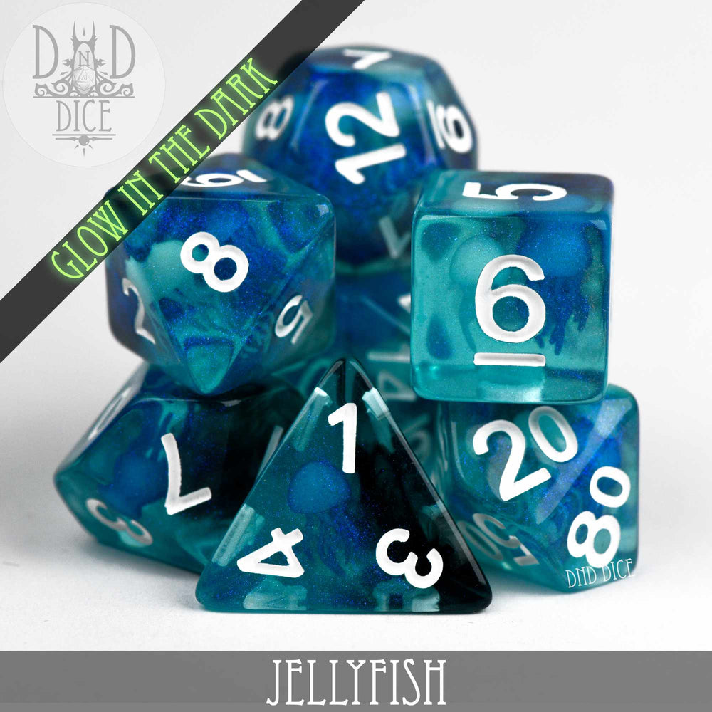 Jellyfish Glow in the Dark Dice Set (Online Order Only)