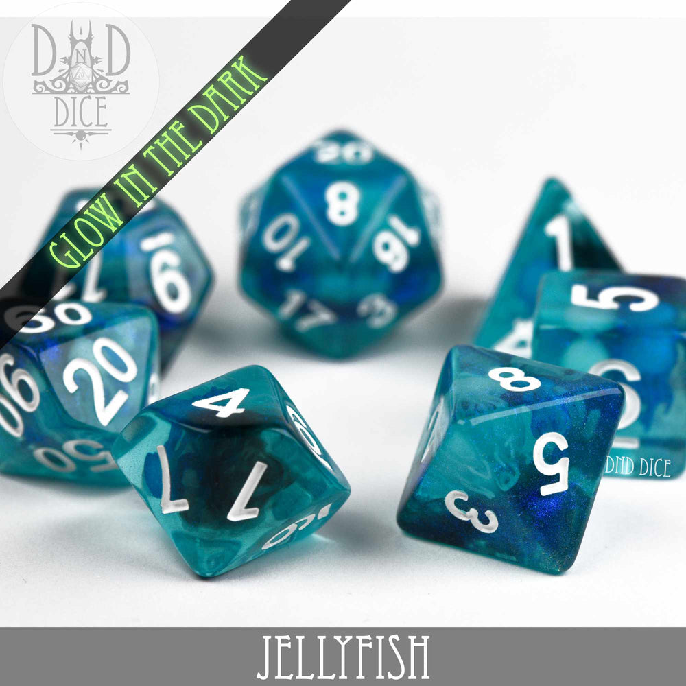 Jellyfish Glow in the Dark Dice Set (Online Order Only)