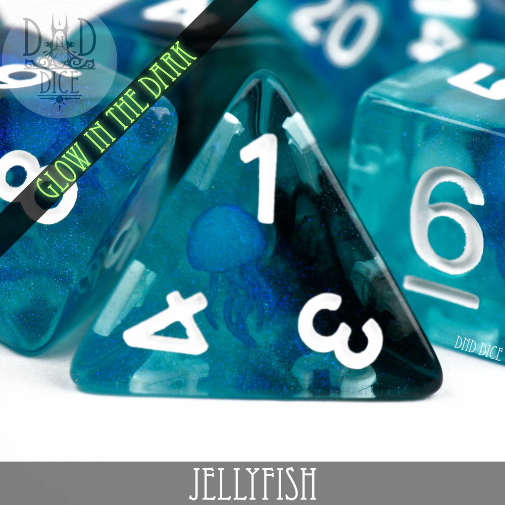 Jellyfish Glow in the Dark Dice Set (Online Order Only)