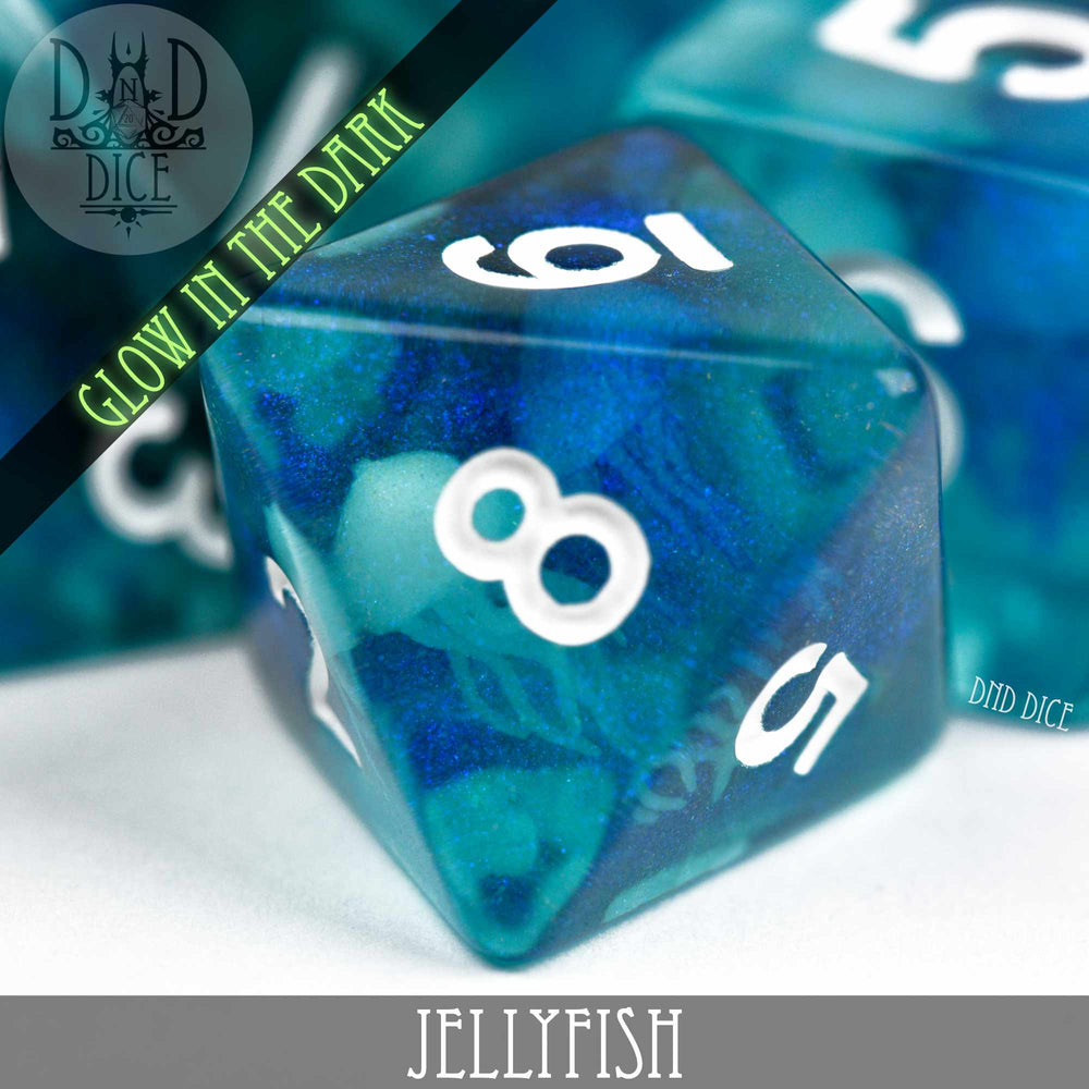 Jellyfish Glow in the Dark Dice Set (Online Order Only)