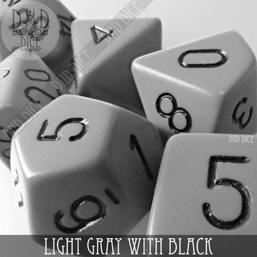 Light Gray with Black Dice Set (Online Order Only)