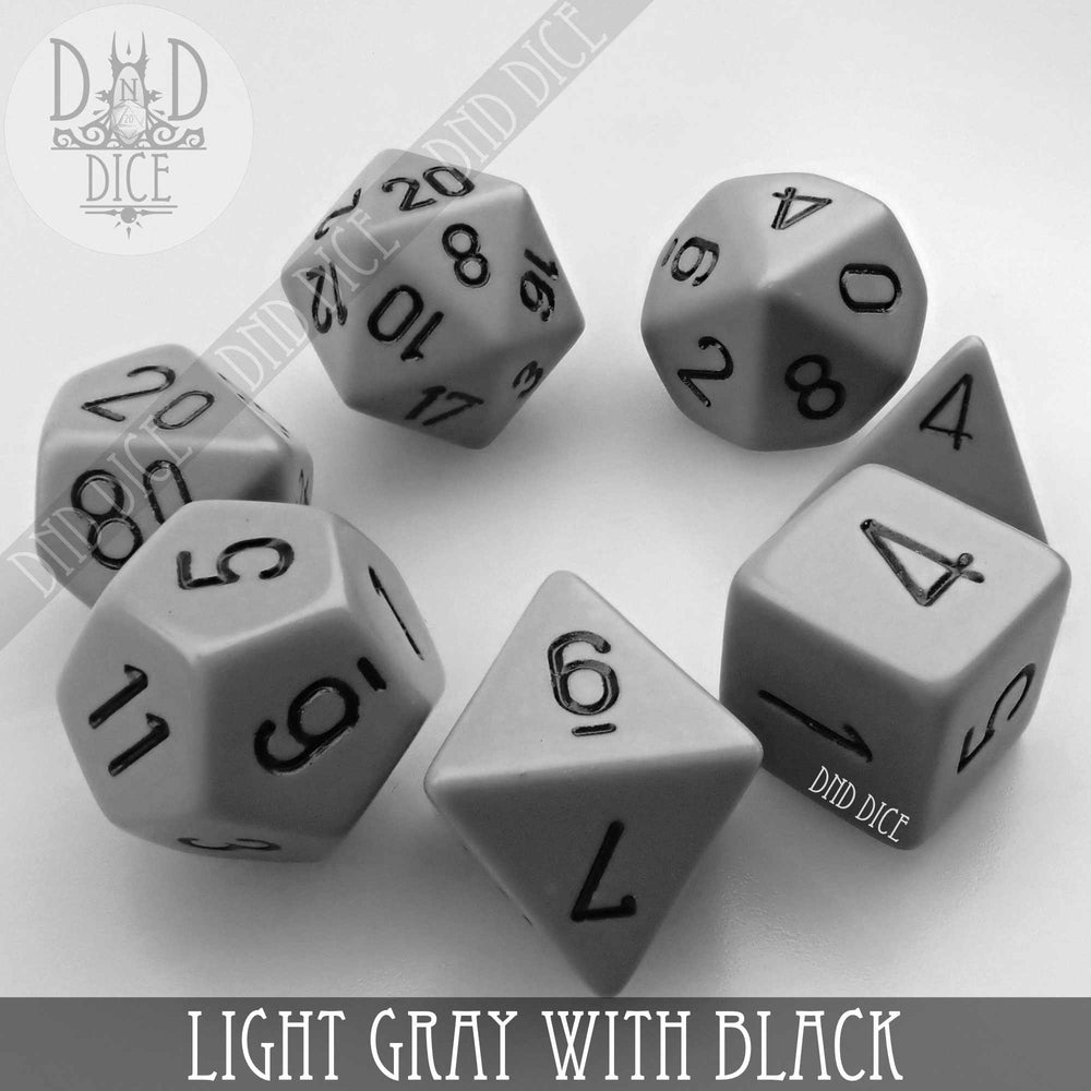 Light Gray with Black Dice Set (Online Order Only)