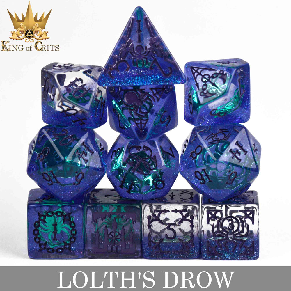 Lolth's Drow 11 Dice Set (Online Order Only)