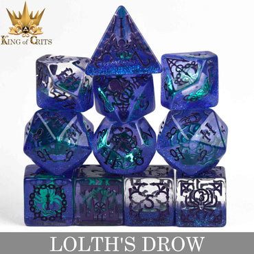 Lolth's Drow 11 Dice Set (Online Order Only)