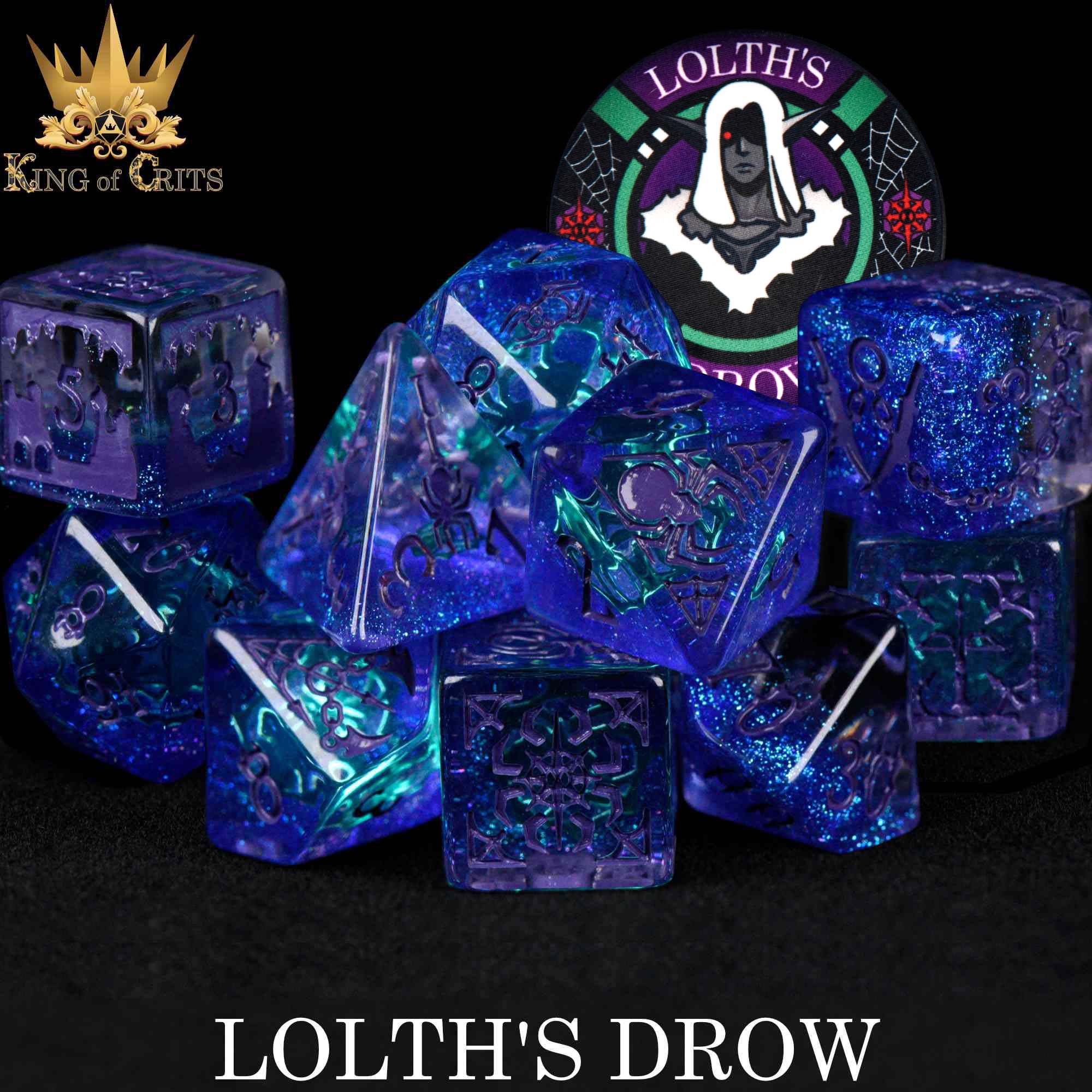 Lolth's Drow 11 Dice Set (Online Order Only)
