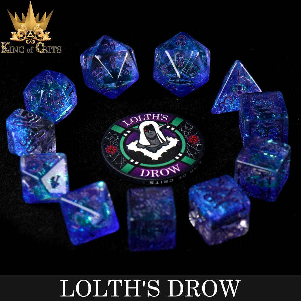 Lolth's Drow 11 Dice Set (Online Order Only)