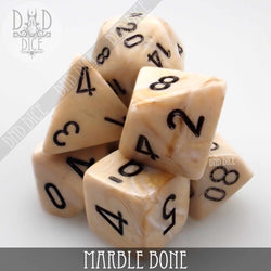 Marble Bone 7 or 11 Dice Set (Online Order Only)