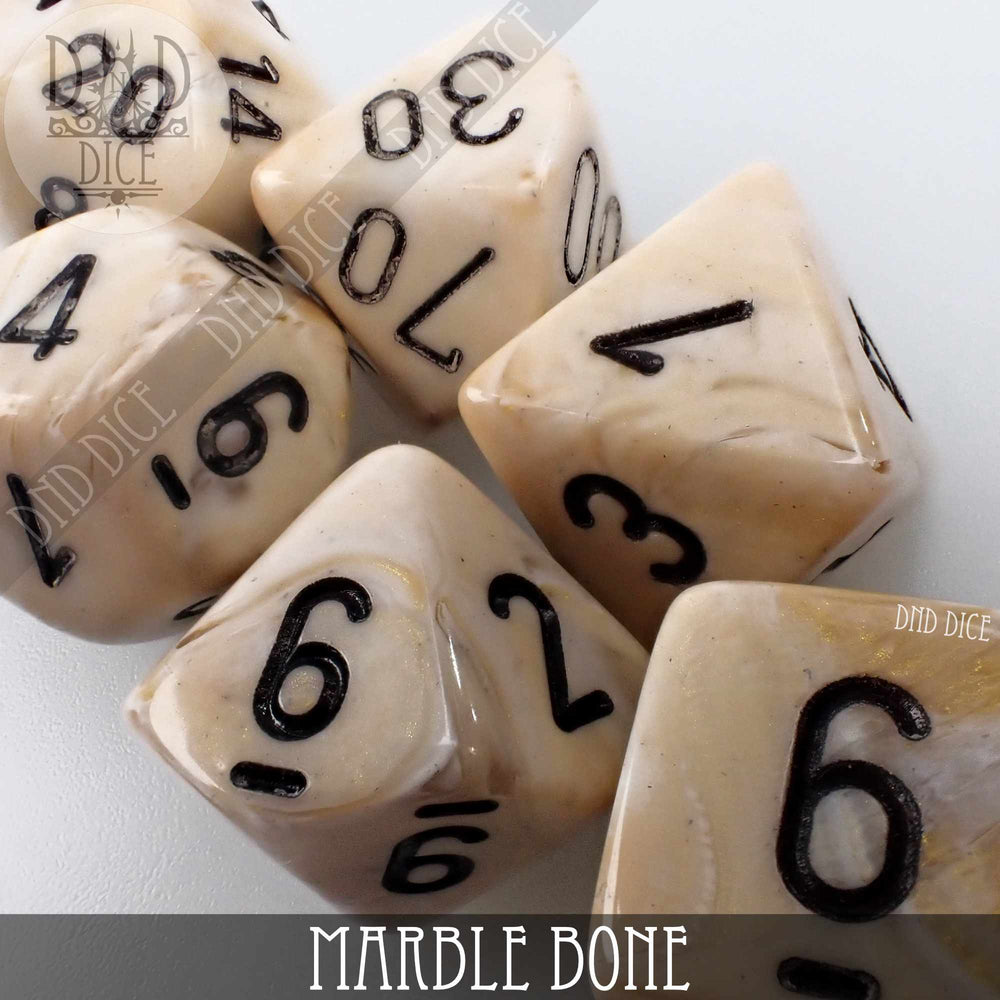 Marble Bone 7 or 11 Dice Set (Online Order Only)