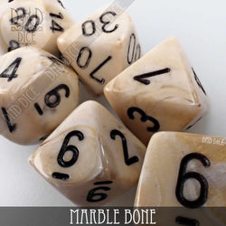 Marble Bone 7 or 11 Dice Set (Online Order Only)