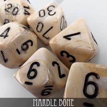 Marble Bone 7 or 11 Dice Set (Online Order Only)