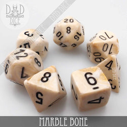 Marble Bone 7 or 11 Dice Set (Online Order Only)