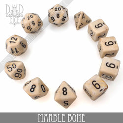 Marble Bone 7 or 11 Dice Set (Online Order Only)