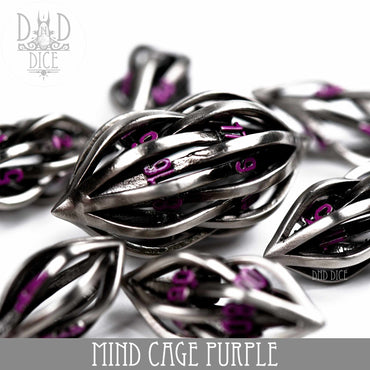 Mind Cage Purple - Metal Dice Set (Gift Box) (Online Order Only)