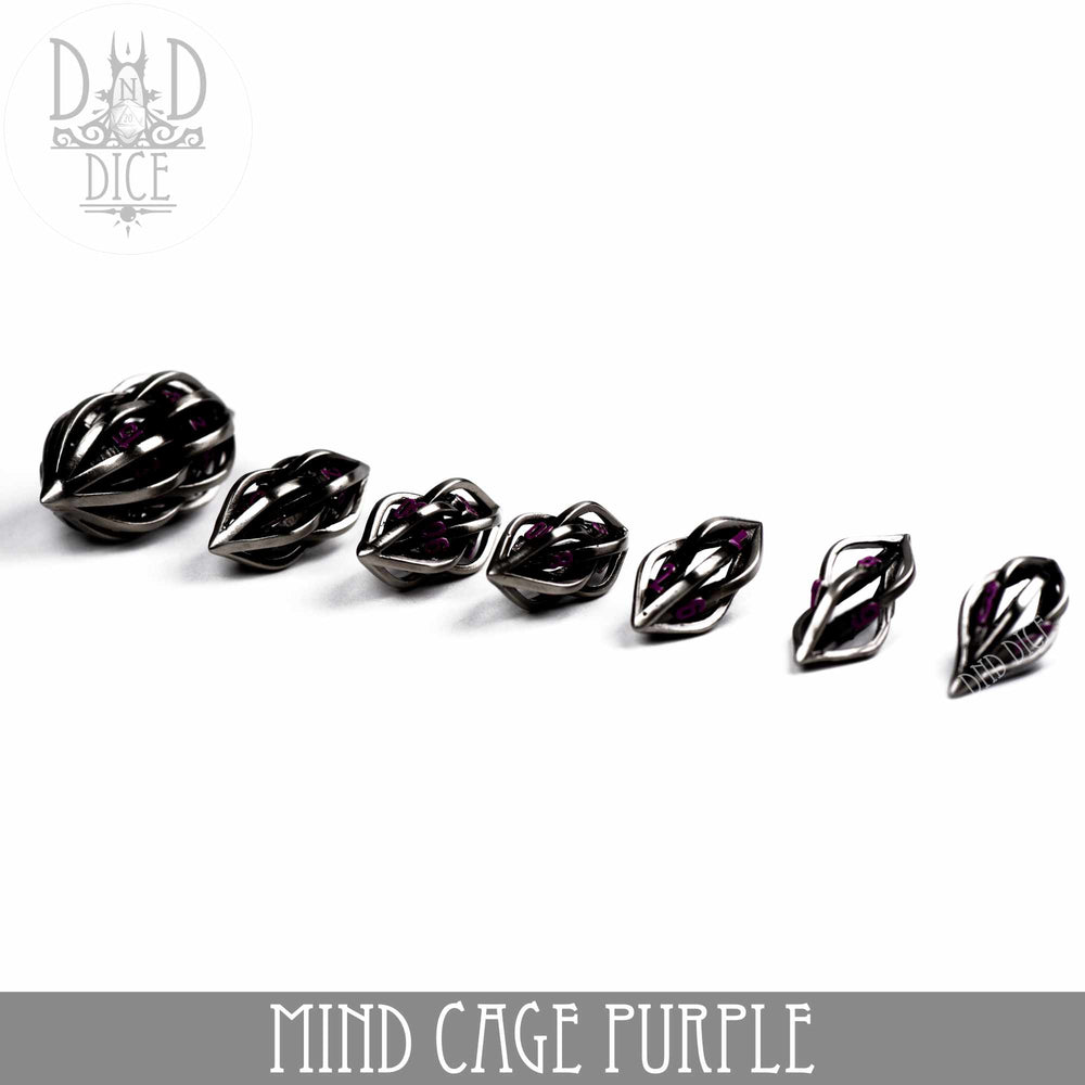 Mind Cage Purple - Metal Dice Set (Gift Box) (Online Order Only)