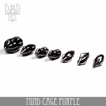 Mind Cage Purple - Metal Dice Set (Gift Box) (Online Order Only)