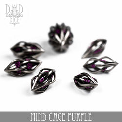 Mind Cage Purple - Metal Dice Set (Gift Box) (Online Order Only)
