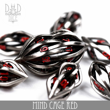 Mind Cage Red - Metal Dice Set (Gift Box) (Online Order Only)