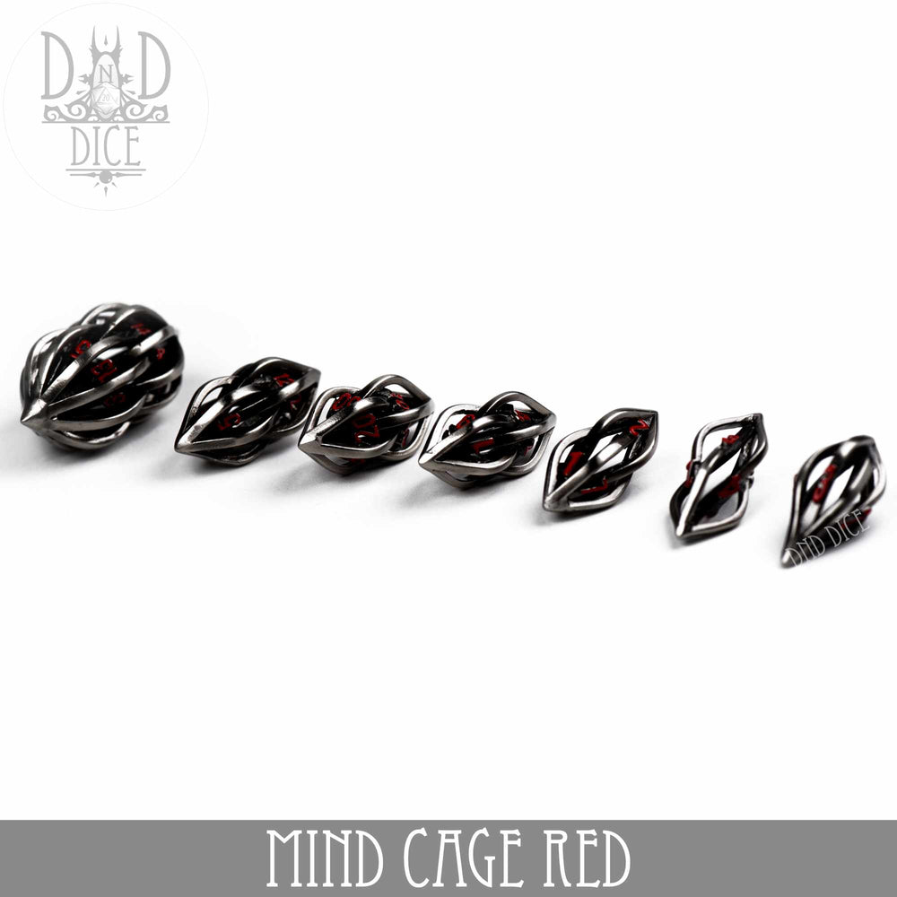 Mind Cage Red - Metal Dice Set (Gift Box) (Online Order Only)