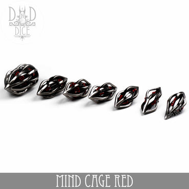 Mind Cage Red - Metal Dice Set (Gift Box) (Online Order Only)