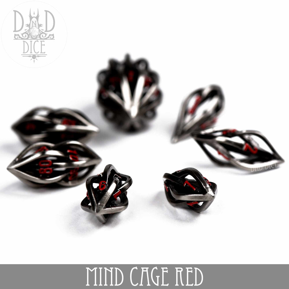 Mind Cage Red - Metal Dice Set (Gift Box) (Online Order Only)