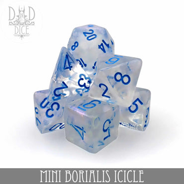 Mini Borialis Icicle Dice Set (10mm) (Online Order Only)