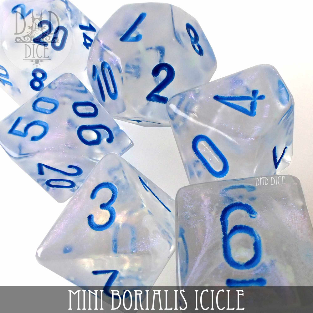 Mini Borialis Icicle Dice Set (10mm) (Online Order Only)