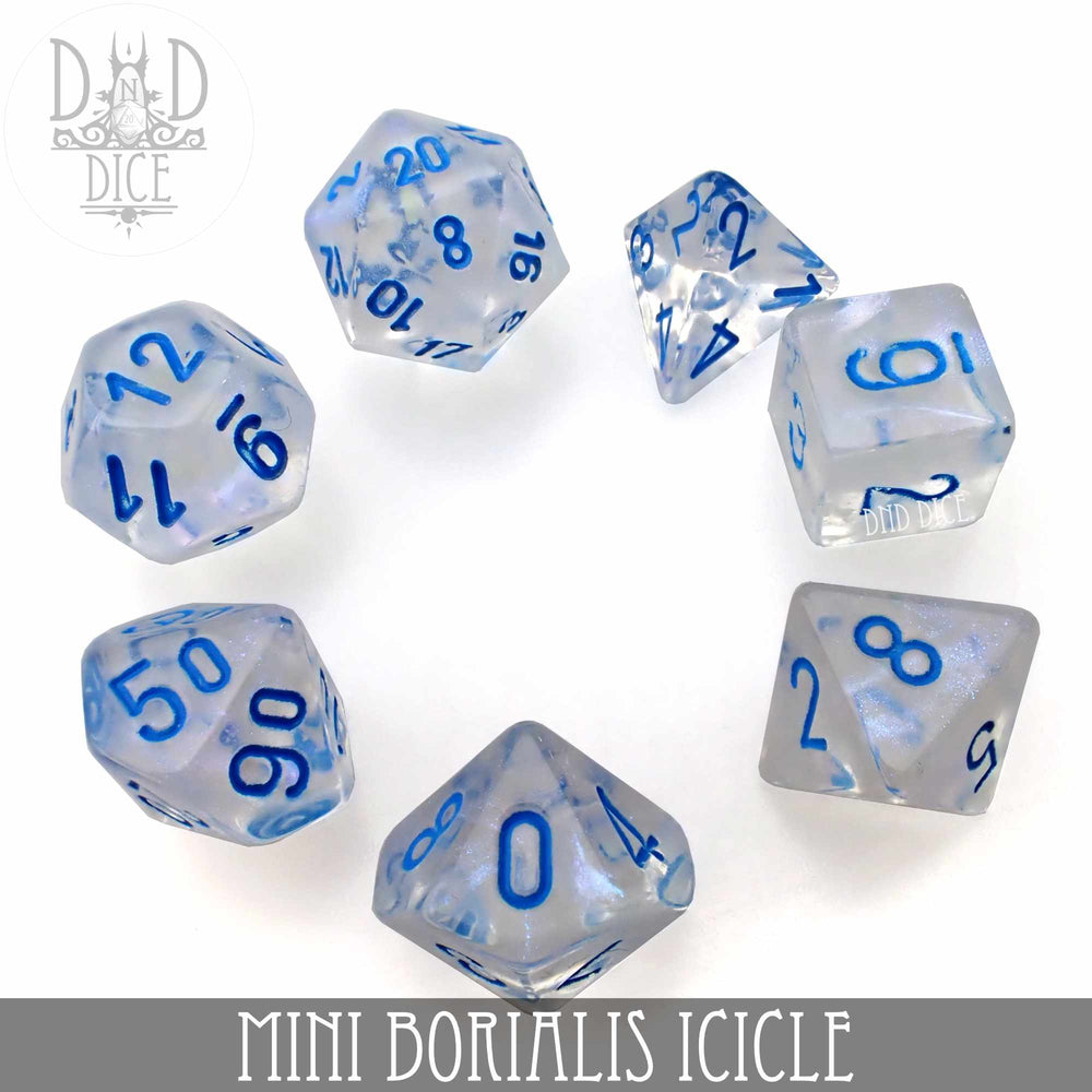 Mini Borialis Icicle Dice Set (10mm) (Online Order Only)