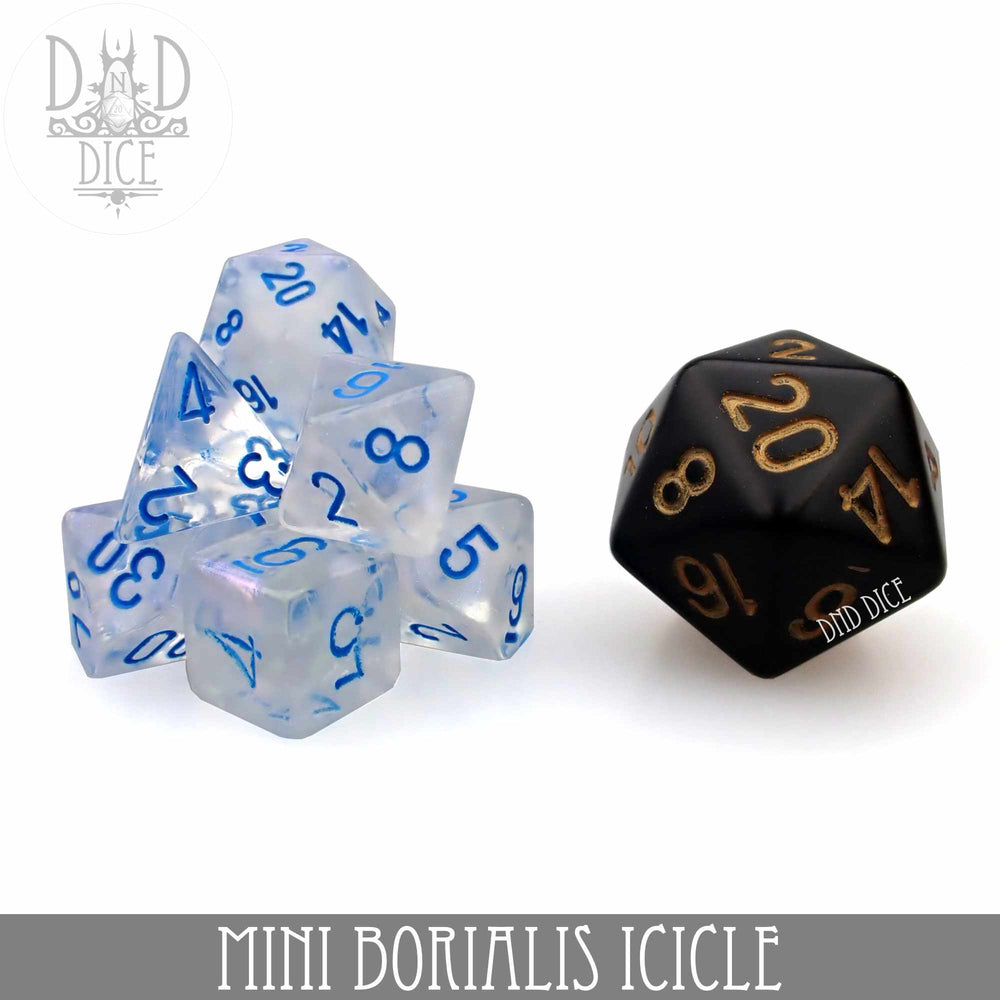 Mini Borialis Icicle Dice Set (10mm) (Online Order Only)