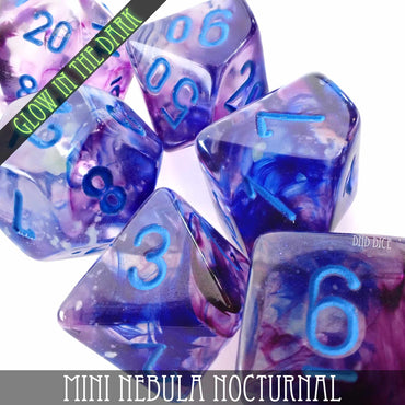 Mini Nebula Nocturnal Dice Set (10mm) (Online Order Only)