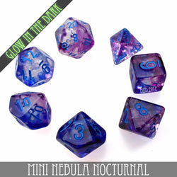 Mini Nebula Nocturnal Dice Set (10mm) (Online Order Only)