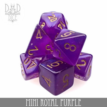 Mini Royal Purple Dice Set (10mm) (Online Order Only)