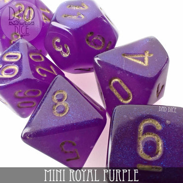 Mini Royal Purple Dice Set (10mm) (Online Order Only)