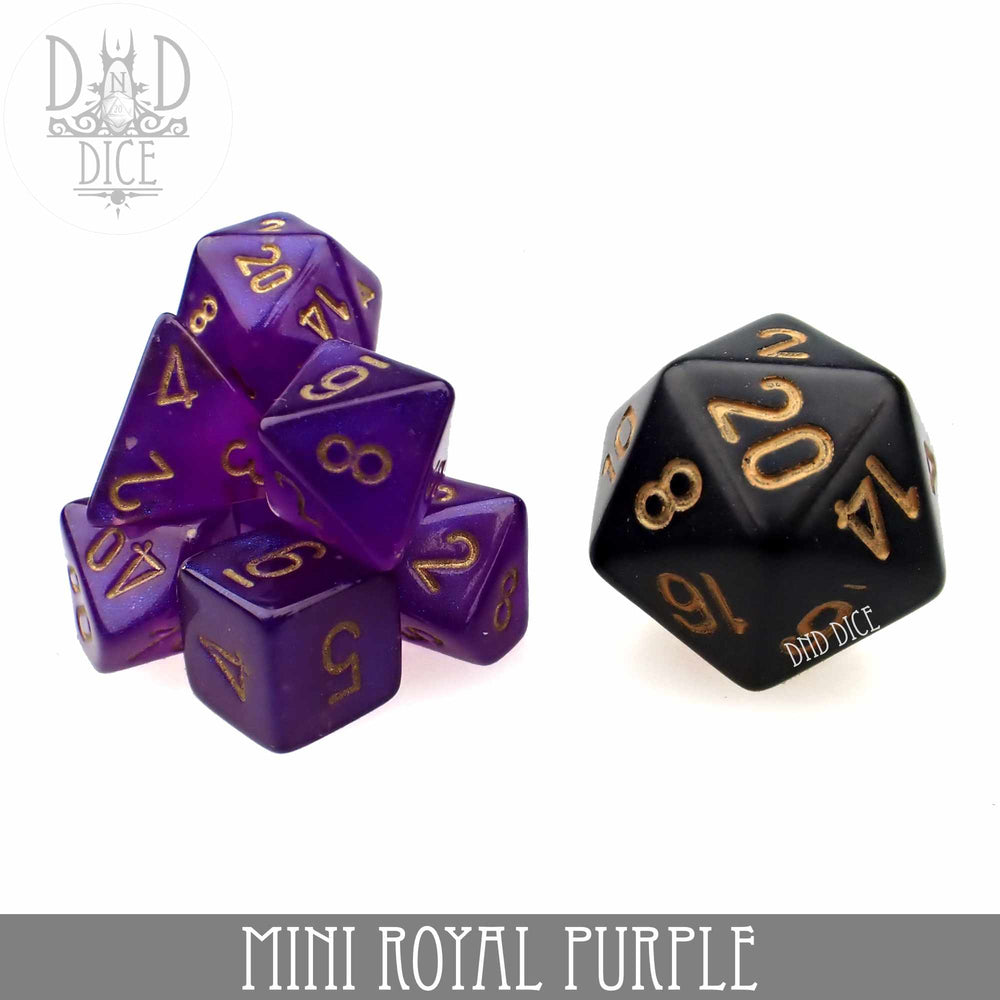Mini Royal Purple Dice Set (10mm) (Online Order Only)