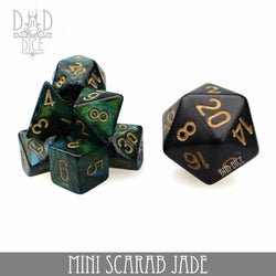 Mini Scarab Jade Dice Set (10mm) (Online Order Only)