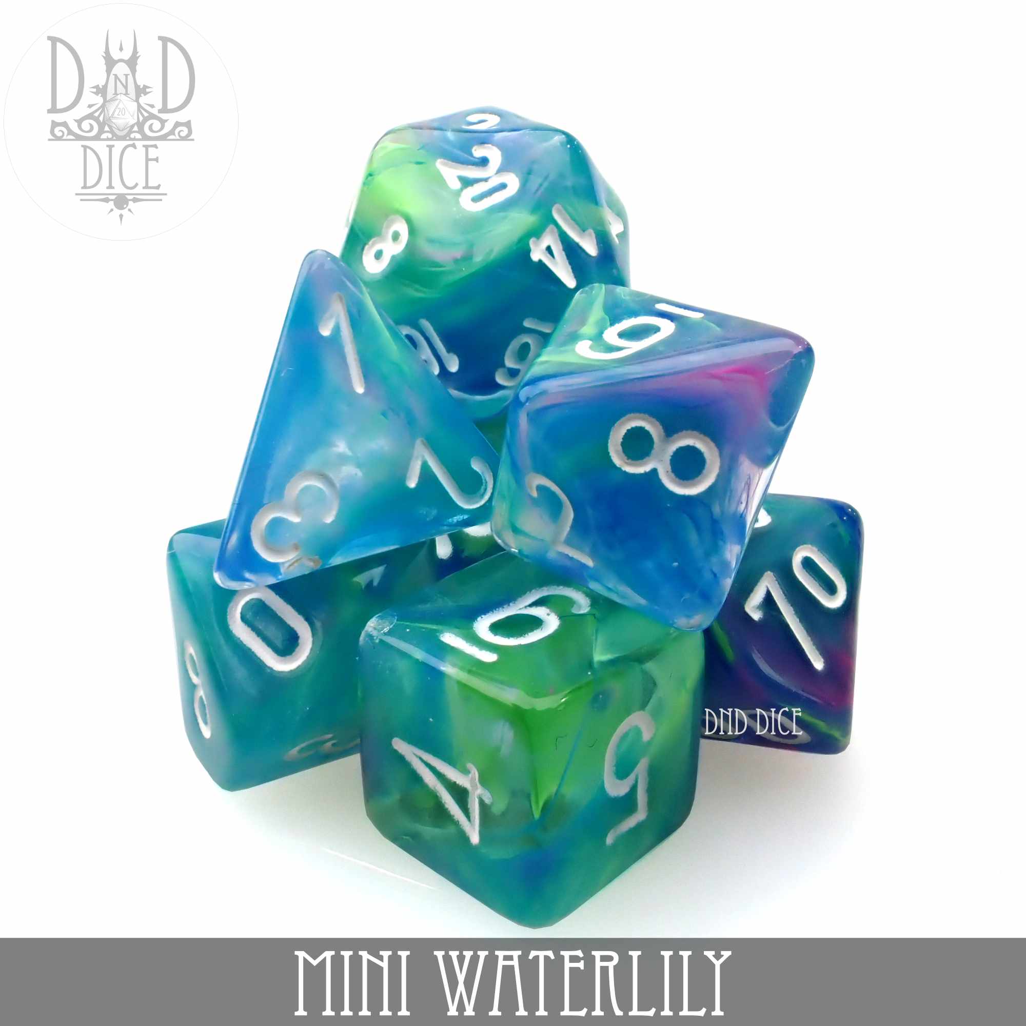 Mini Waterlily Dice Set (10mm) (Online Order Only)