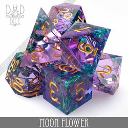 Moon Flower Handmade Dice Set (Online Order Only)