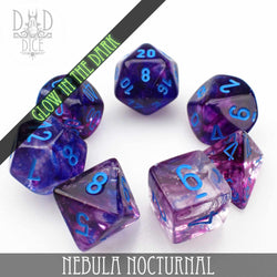 Nebula Nocturnal 7 or 11 Dice Set (Glow) (Online Order Only)