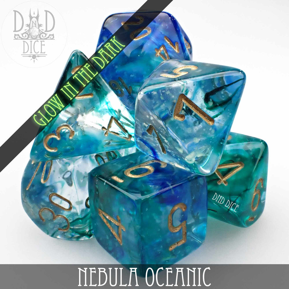 Nebula Oceanic 7 or 11 Dice Set (Glow) (Online Order Only)