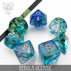 Nebula Oceanic 7 or 11 Dice Set (Glow) (Online Order Only)
