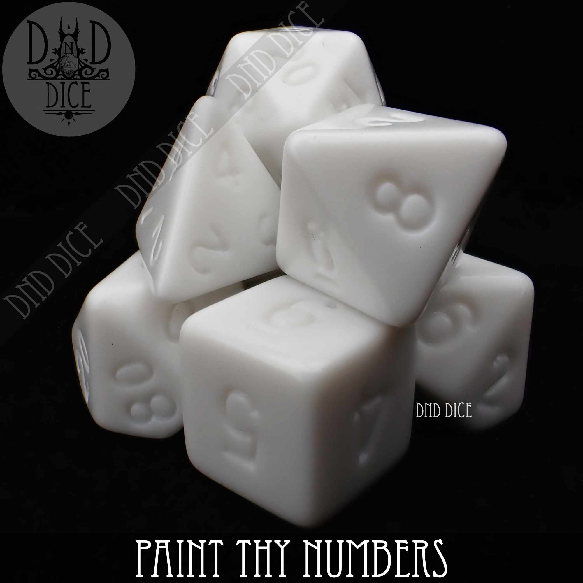 Paint Thy Numbers Dice Set (Online Order Only)