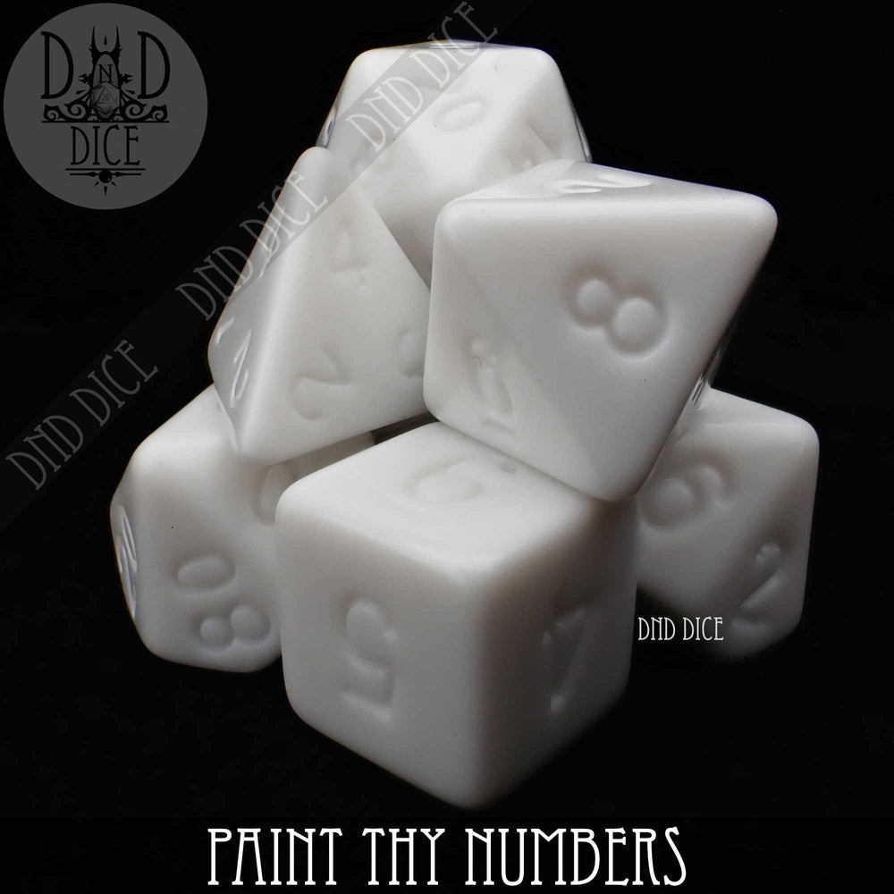 Paint Thy Numbers Dice Set (Online Order Only)