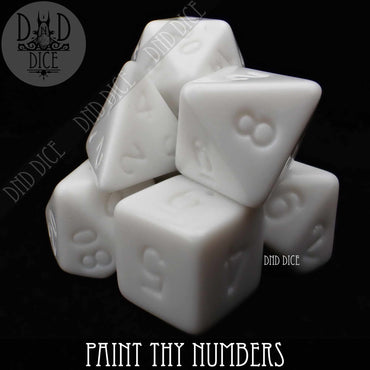Paint Thy Numbers Dice Set (Online Order Only)
