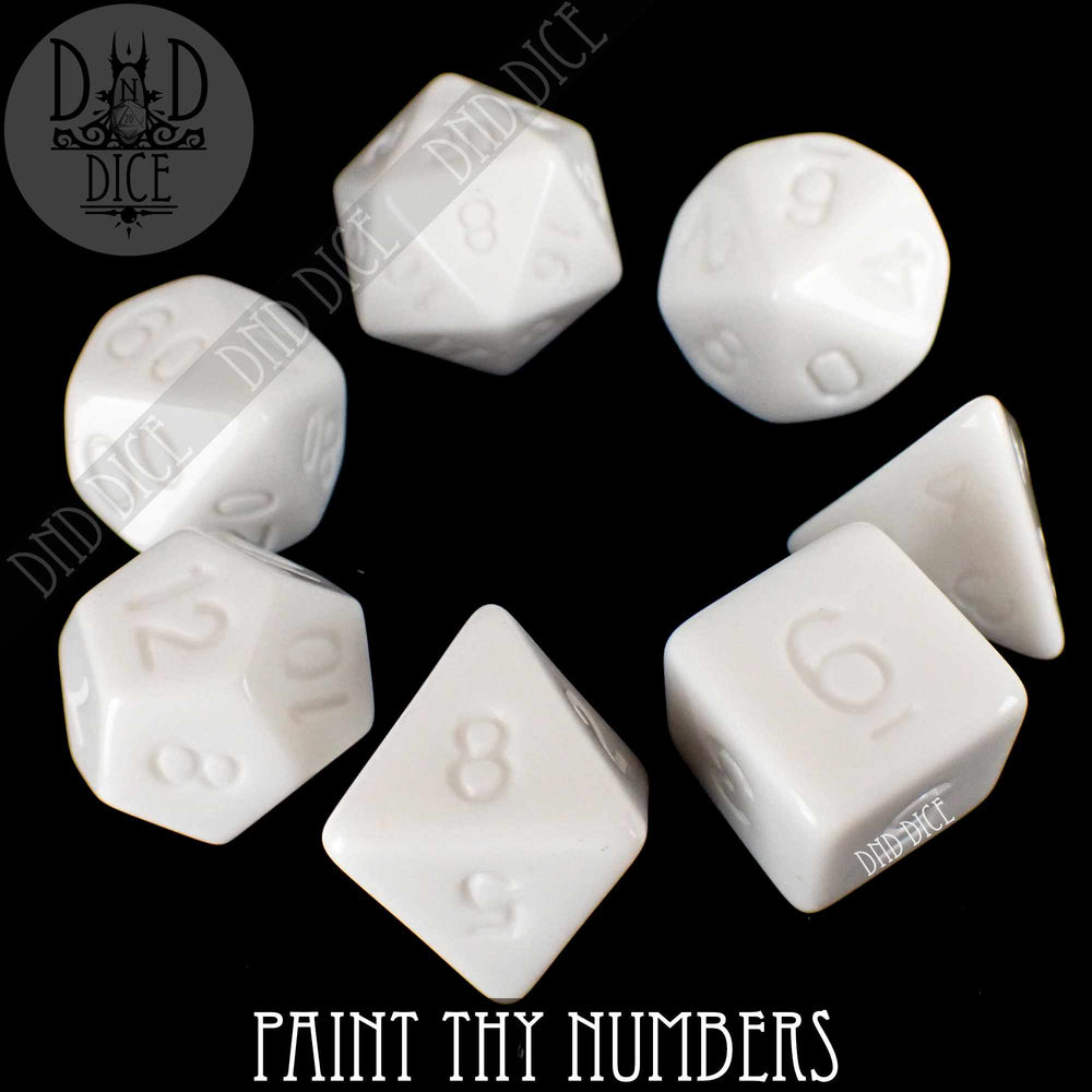 Paint Thy Numbers Dice Set (Online Order Only)