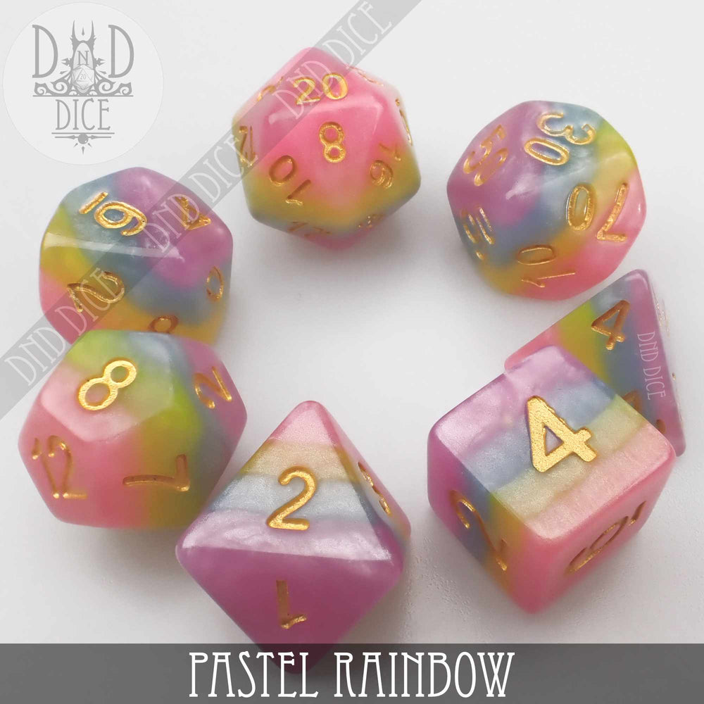 Pastel Rainbow Dice Set (Online Order Only)