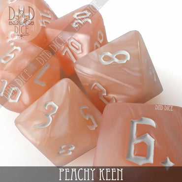 Peachy Keen Dice Set (Online Order Only)