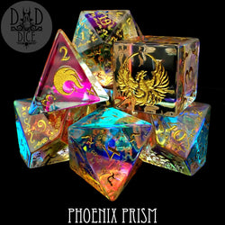 Phoenix Prism Glass Dice Set (Gift Box) (Online Order Only)